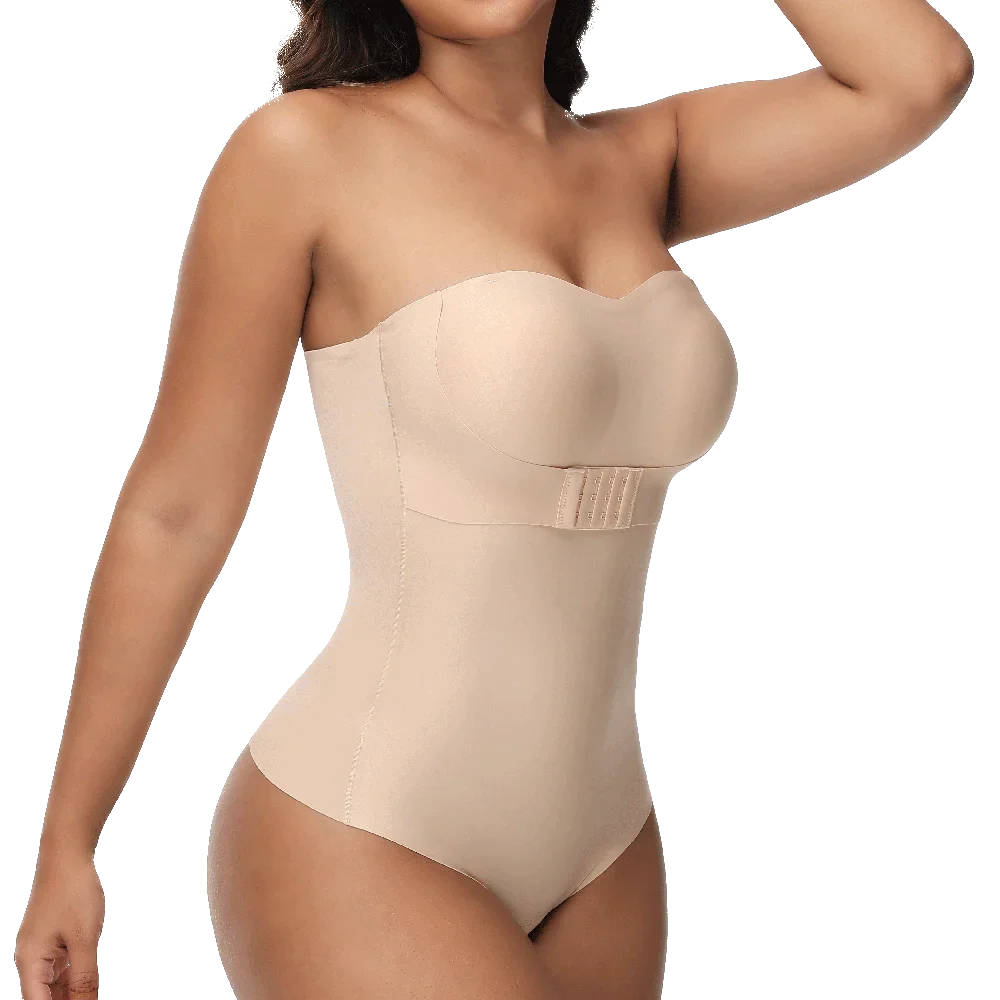 Strapless Thong Bodysuits 4XL Women Belly Control Full Body Shaper Push Up Breast Underwear Plus Size Women's Clothing