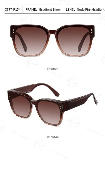Brand Oversized Frame Cover Optical Glasses Trend Fit Over Sunglasses For Men Women Polarized TR-90 Anti-Glare UV400 Eyewear