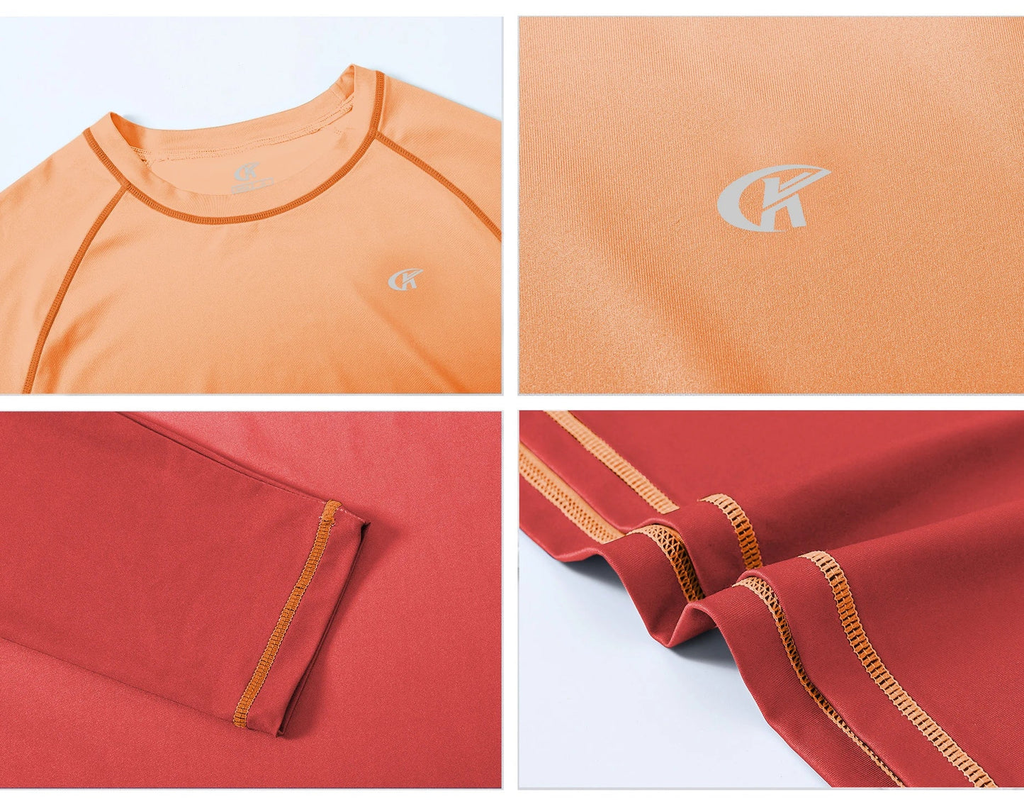 Summer Men's Long Sleeve T-Shirt UPF 50+ Rash Guard Gradient Shirt for Sport Fishing Hiking Workout Outdoor Pullover Shirt