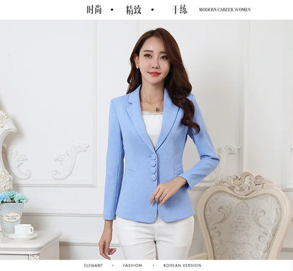 Fashion Women Blazers Jackets Work Office Lady Suit 2025 Slim Single Breasted Business Female Blazer Coats Formal Veste Femme