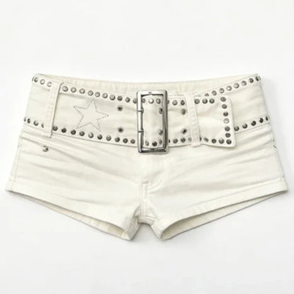 2026 Casual Women Denim Shorts Y2K Aesthetic High Waist 90s Streetwear Soft Grunge Egirl Style Comfort Beach Outfit New Fashion