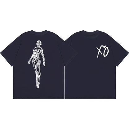 Rapper The Weeknd Merch T-shirt Men Women Clothing Fashion Hip Hop Short Sleeve T-shirts Summer Casual Loose 100%cotton T Shirts