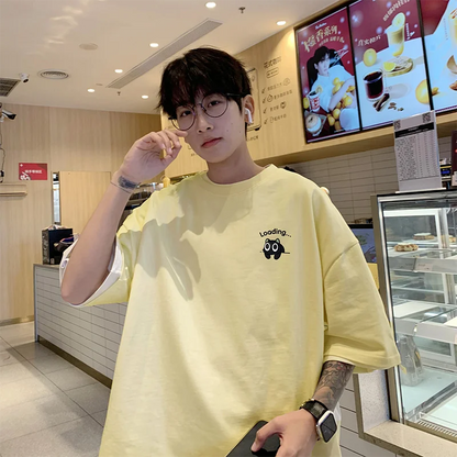 Men's T-shirts Oversized Summer Casual Wear 3XL White Cotton Tshirt for Men Funny Anime Print Men Tee Shirts New Clothes