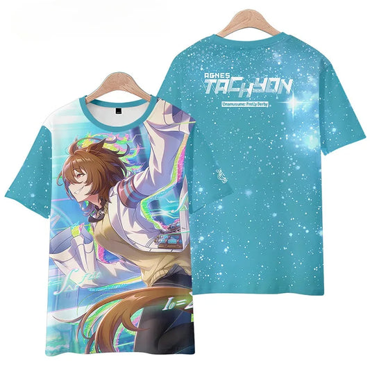 Umamusume Agnes Tachyon Japanese Game T-Shirts Anime Men Women Tee Shirt Short SleeveT Shirt Plus Size Tops