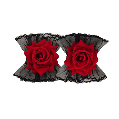 Halloween Red Queen Costume Girls Queen of Hearts Costume with Heart Details Stand Collar Red Black White Carnival Dress