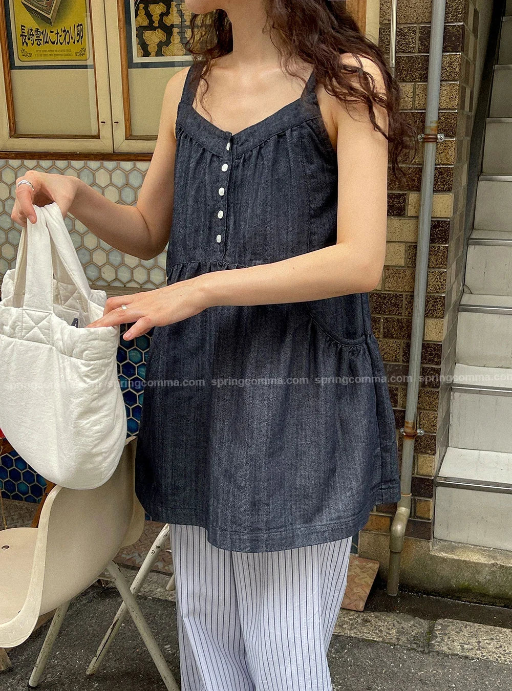 Korean Sle ort Denim Overalls Women's Faionable Summer Dr Vest Dr No Brand Commute Sle 00% Other Material