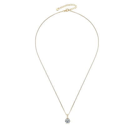 D VVS1 Moissanite Necklace Diamond Pendent 1CT-2CT with Certified 925 Sterling Silver Necklaces for Women Dainty Gifts