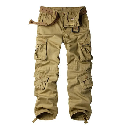 Multi-Pocket Work Pants Men Midweight Field Training Trousers Autumn 1/2Pcs Casual Cargo Pants Outdoor Tactical Hiking Trousers
