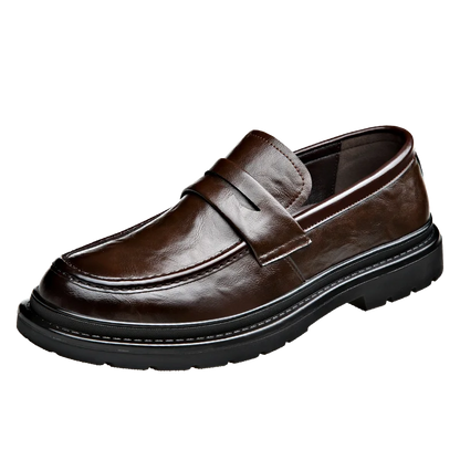 Fashion Leather Mens Casual Shoes Breathable Business Handmade Slip On Shoes Hot Sale Brand Classic Men Shoes Flats Moccasins
