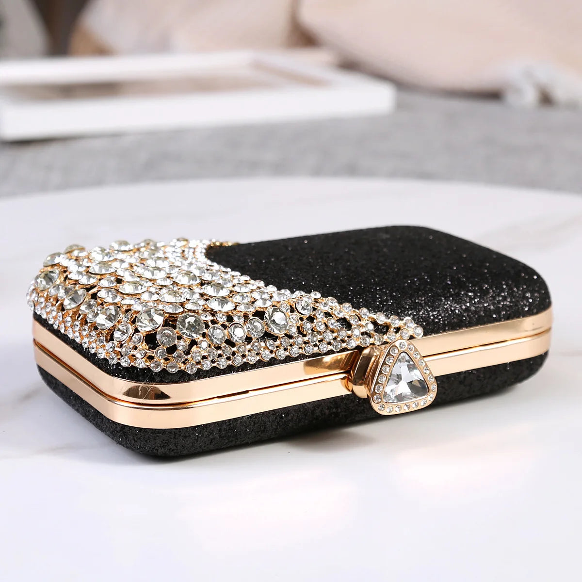 Rhinestone Women Bags Hollow Out Style Crystal Evening Bag Chain Shoulder Handbags Luxury Party Wedding Day Clutch Purse Handle