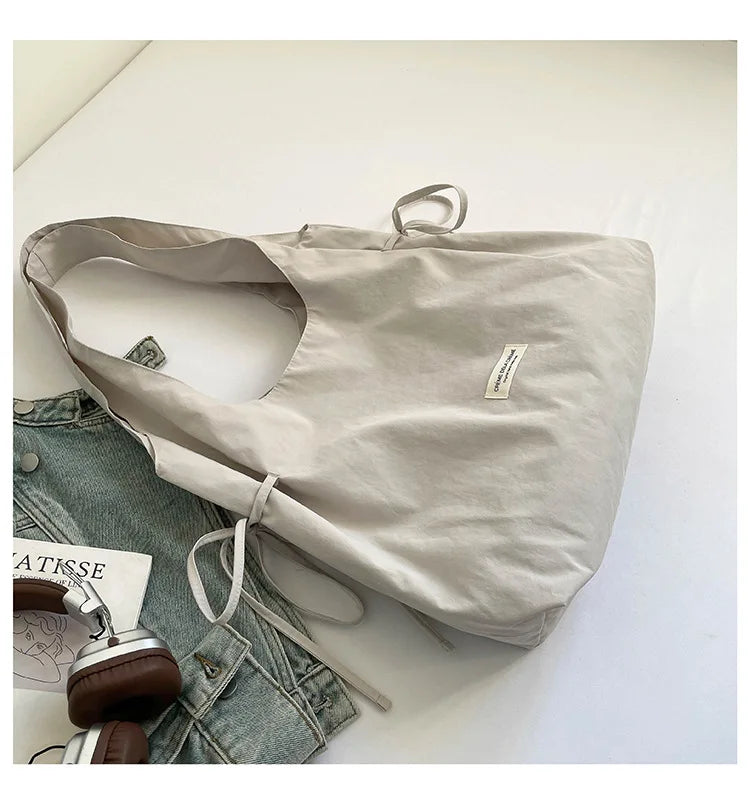 New Fashion Simple Shoulder Bag Women Large Capacity Comfortable Versatile Texture Tote Bag Simple Casual Storage Handbag