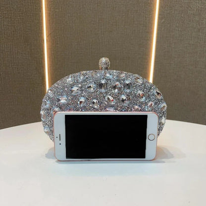 Golden Birthday Party Luxury Crystal Silver Diamond Evening Bags Women Party Purse Wedding Pink Bridal Boutique Clutch Bags