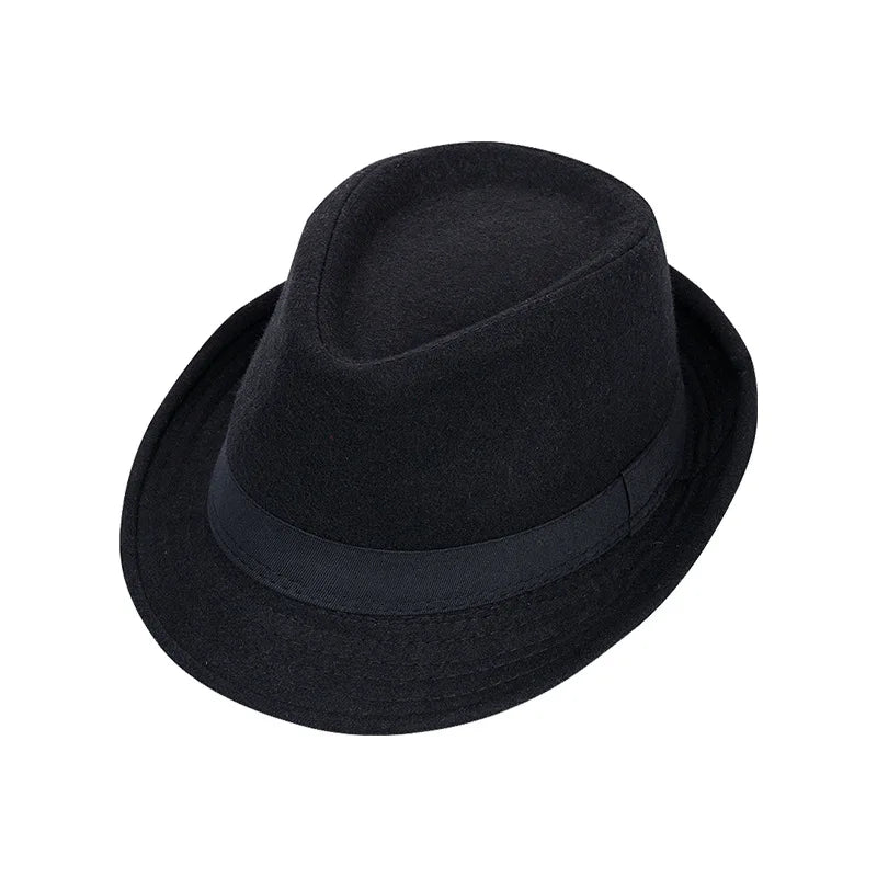 Winter Solid Fedoras For Men Top Jazz Hat Adult Bowler Hats Classic Version Chapeau Hats