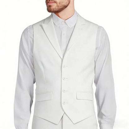 Men Vest Gray Single Button With Lapel Solid Waistcoat For Wedding Banquet Party Office Business Work Daily Men Suit Vest