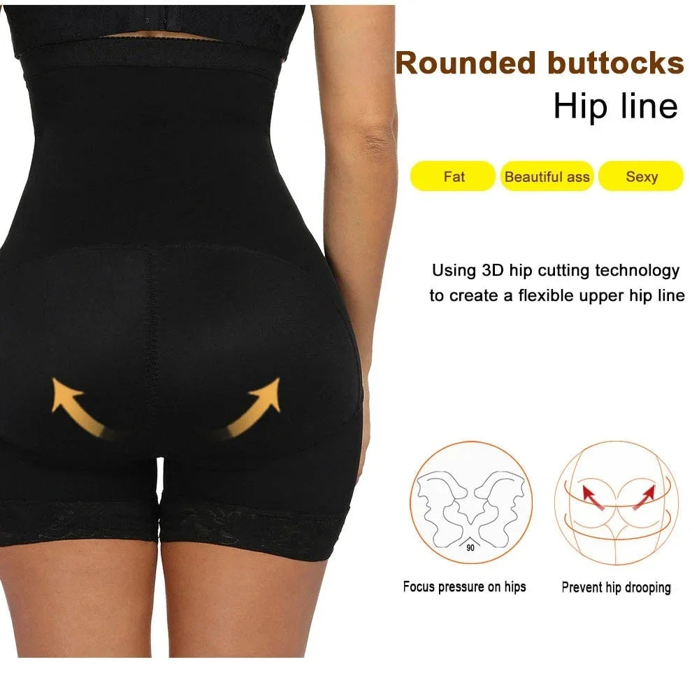 Fajas Colombianas Butt Lifter Shapewear High Waist Tummy Control Panties Waist Trainer Body Shaper