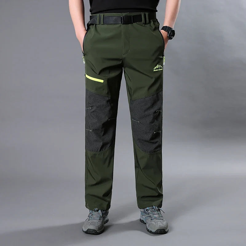Free Belt Outdoor Cargo Pants Men Hiking Camping Quick Dry Pant Waterproof Elastic Spring Summer Climbing Trekking Trousers