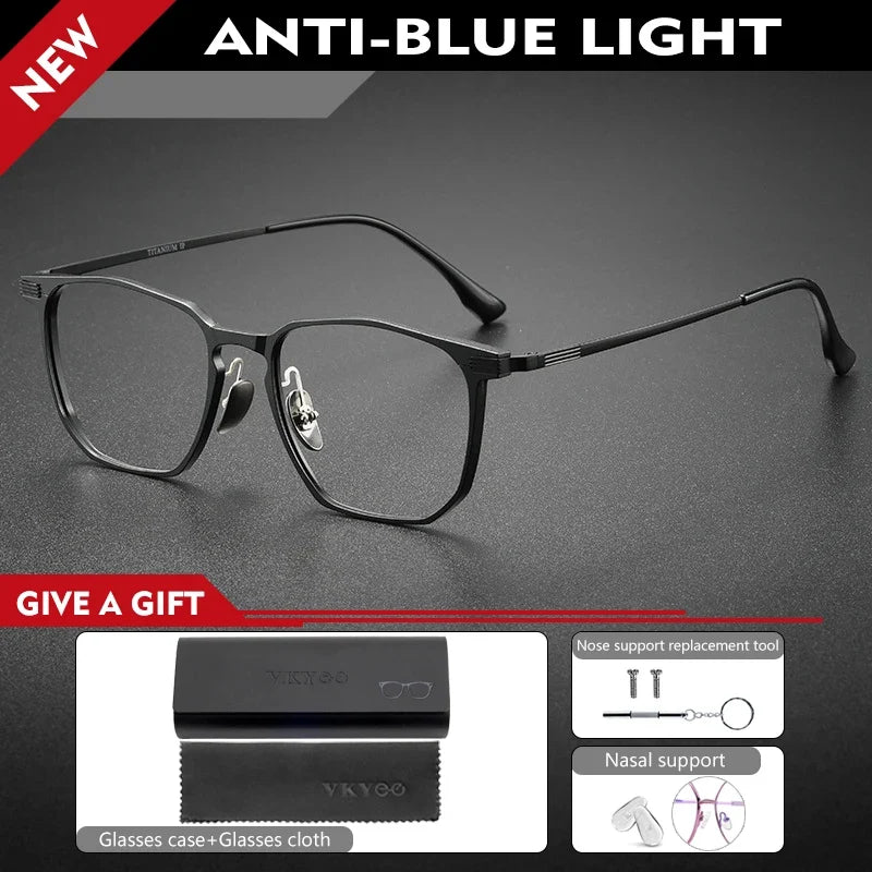Ultra-light Aluminum Titanium Business Fashion Eyeglasses  Anti-Blue Light Reading Glasses Men Myopia Prescription 20241