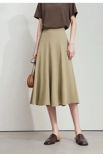 Women's Skirt 2026 Summer New Elegant Office Solid High Waist Mermaid Skirt Casual Loose Versatile Woman Clothes 12622093