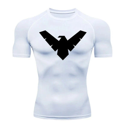 Summer Short Sleeve Compression Shirt Men Sports Top Running T Shirt Quick Dry Gym Workout Clothing Sun Protection Long Sleeve