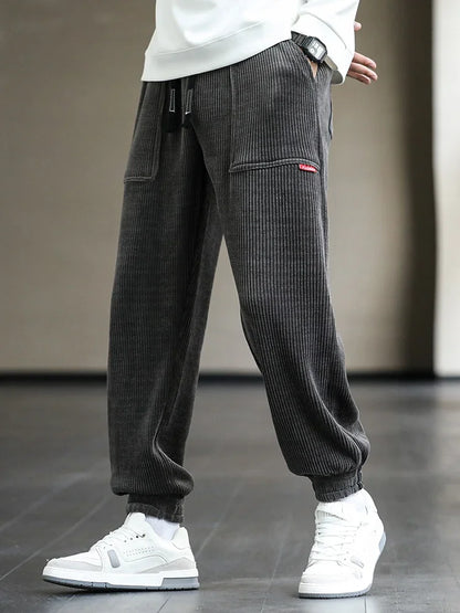 Pants Men Loose Fit Baggy Sweatpants Casual Fashion Streetwear Trend Autumn Winter Harem Joggers Trouser Male Plus SIze