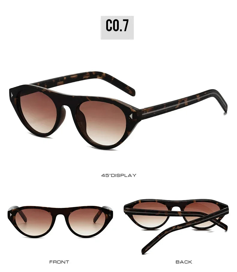 Top Selling cat eye sunglasses for women vintage small frame gradient uv400 sun glasses men retro hip hop driving shades