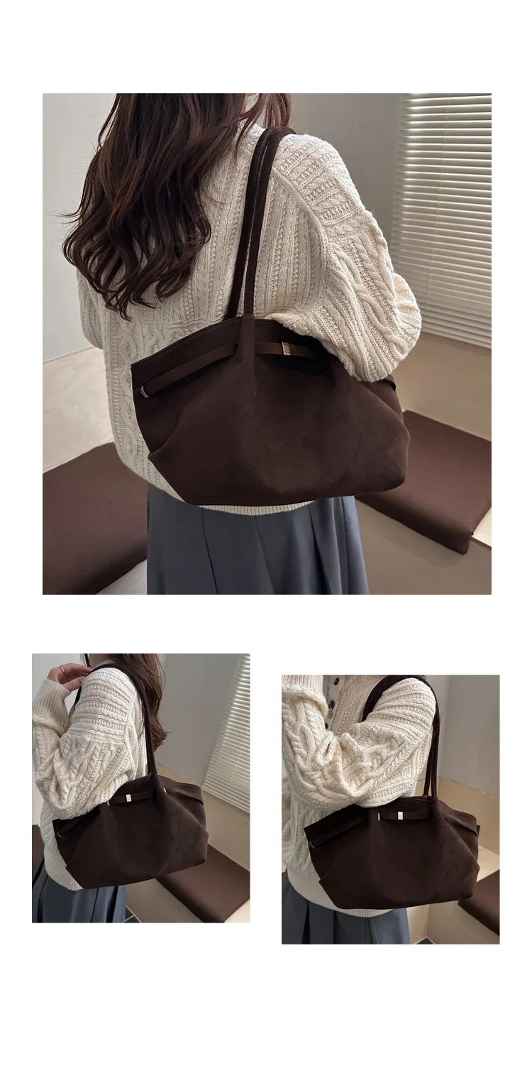 Autumn Women Leisure Shoulder Bag Comfortable and Versatile Texture Crossbody Tote Handle Bag Fashion Luxury Simple Storage Bag