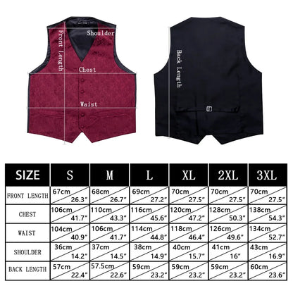 Green Suit Vest Men Paisley Waistcoat Plaid Silk Tie Handkerchief Cufflinks for Wedding Summer Vests Tuxedo MJ-2004 Barry.Wang