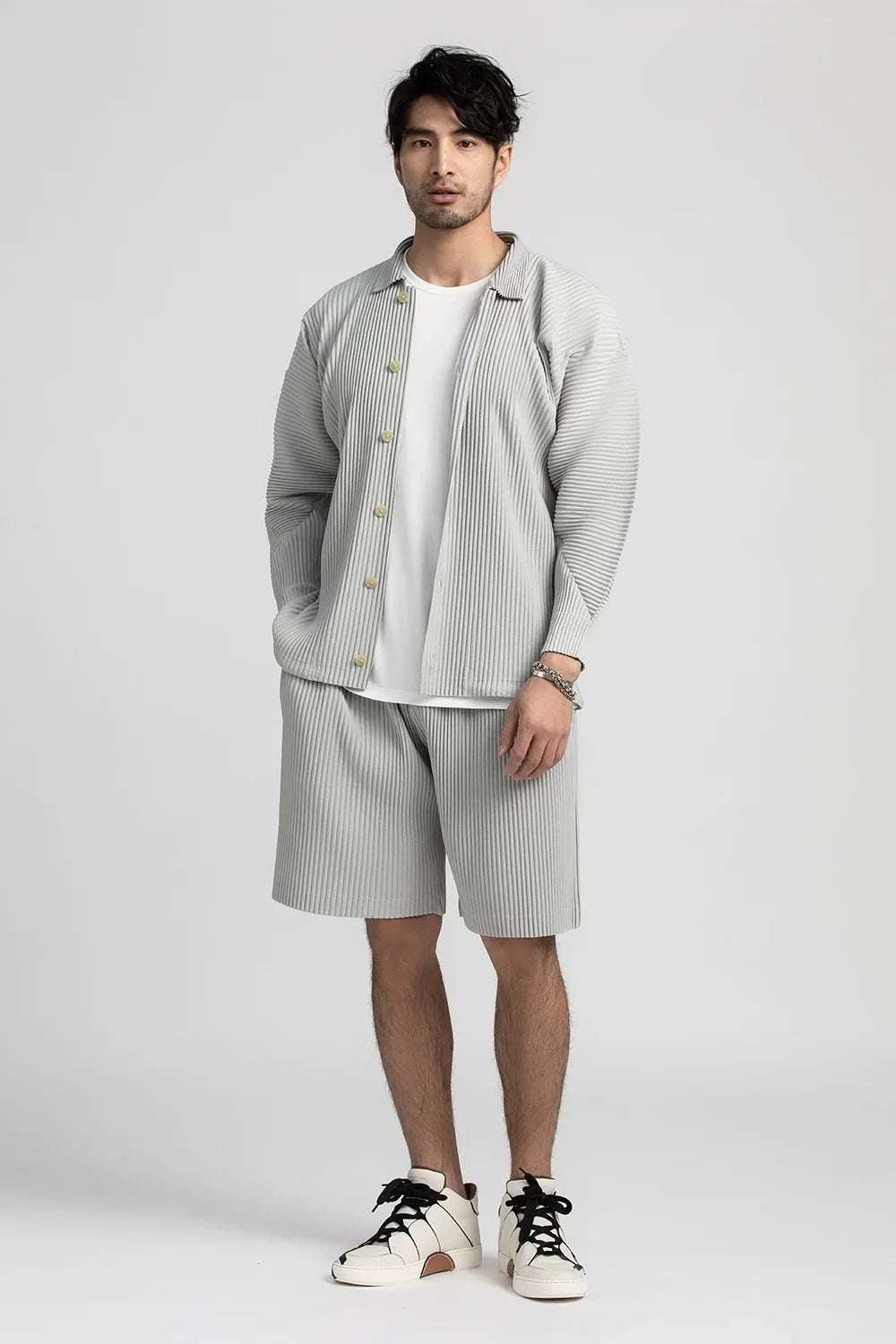 Pleated Shorts For Men Five-point Pants Baggy Casual Sports Shorts Japanese Pleated pants