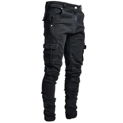 2022 New Jeans Men Fashion Hole Streetwear Straight Jeans Spring Summer Moto & Biker Skinny Casual Denim Pants For Men