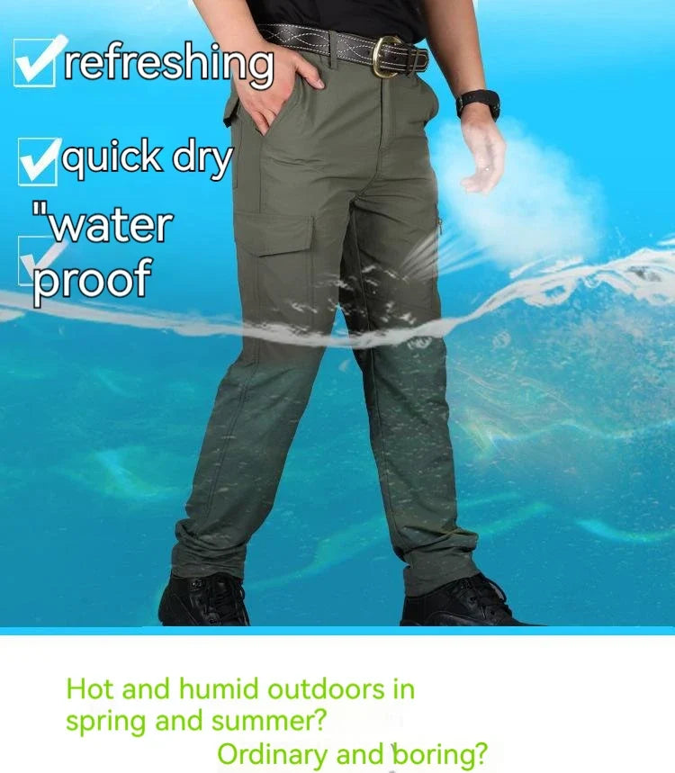 Asian Size Summer Cargo Pants Men Pants Streetwear Jogger Trekking Hiking Mountain Work Tourism Trousers