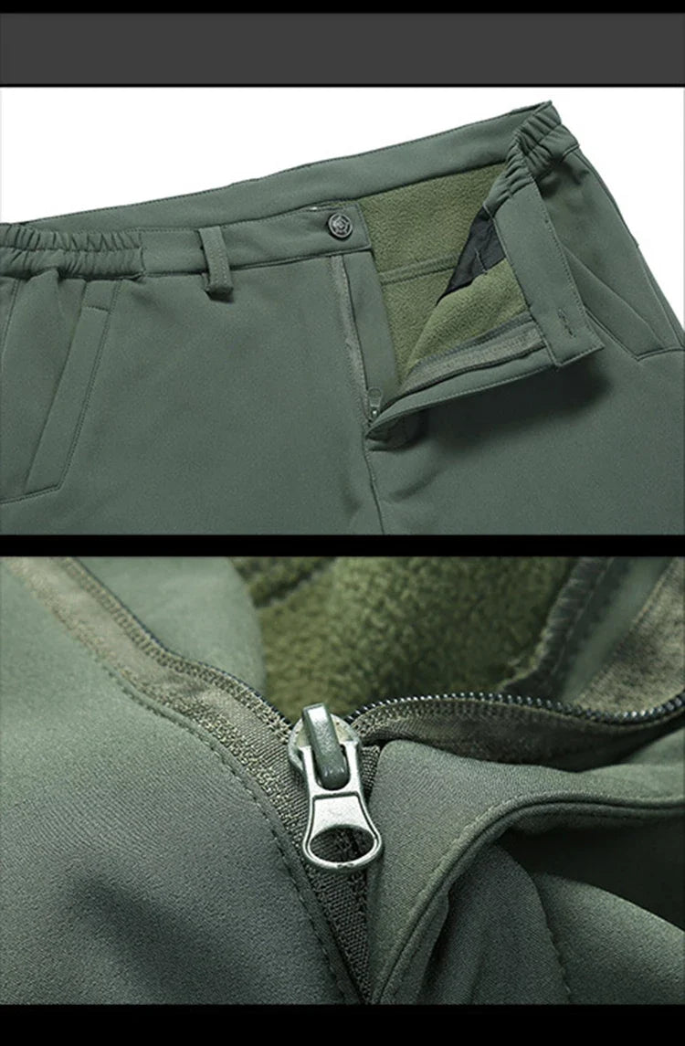 Winter Slim Men Outdoor Camping Pants Hiking Trousers Women Travel Thickening Warmth Retention Trekking Ride Sportswear