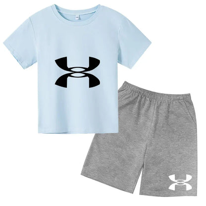 2-13Y Kids Spring & Autumn Casual Cartoon & Letter Print 2-Piece Set Hoodie & Jogging Pants Tracksuit Outfits for Boys & Girls