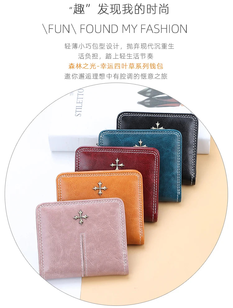 Nouveau Mini Portefeuille Femme Mince Mode Féminine Petits Portefeuilles Fermeture Éclair Cuir PU Qualité Porte-Monnaie Femme Porte-Cartes