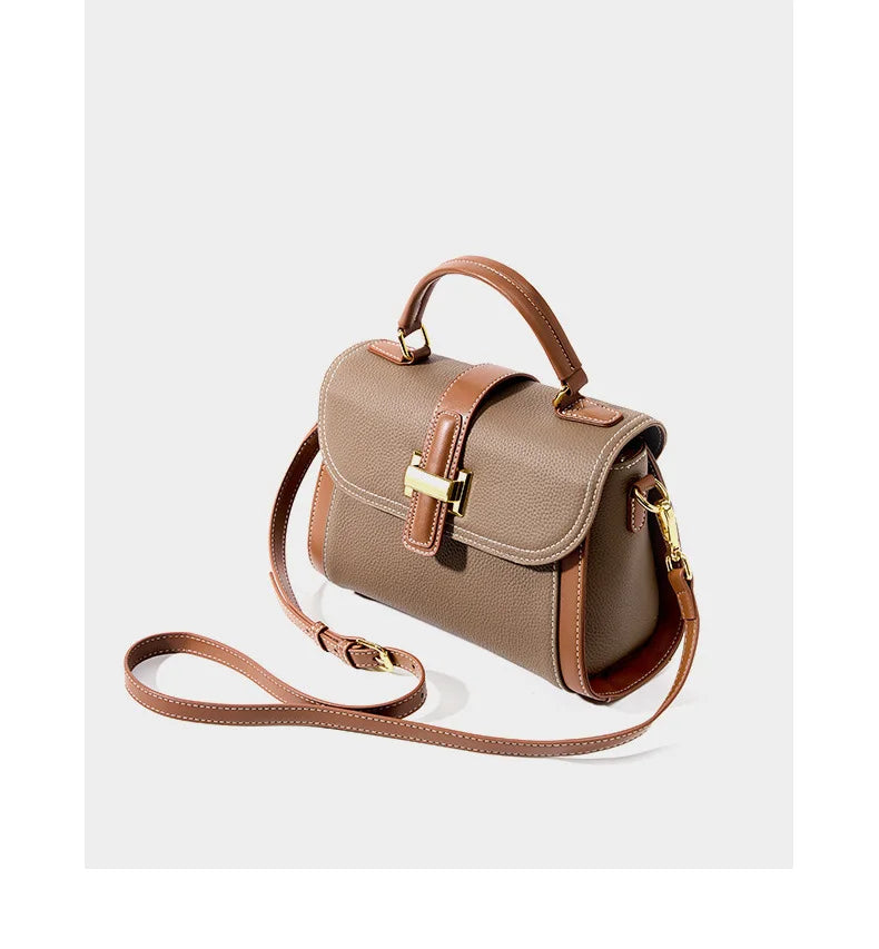 Luxury handbags female crossbody bags small square shoulder bag mom women bags new fashion 2025 genuine cowhide leather satchel