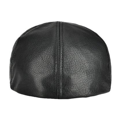 Lambskin Leather Ivy Newsboy Caps 6 Panel Cabbie Beret Hat Ivy Irish Gatsby Flat Driving Beret