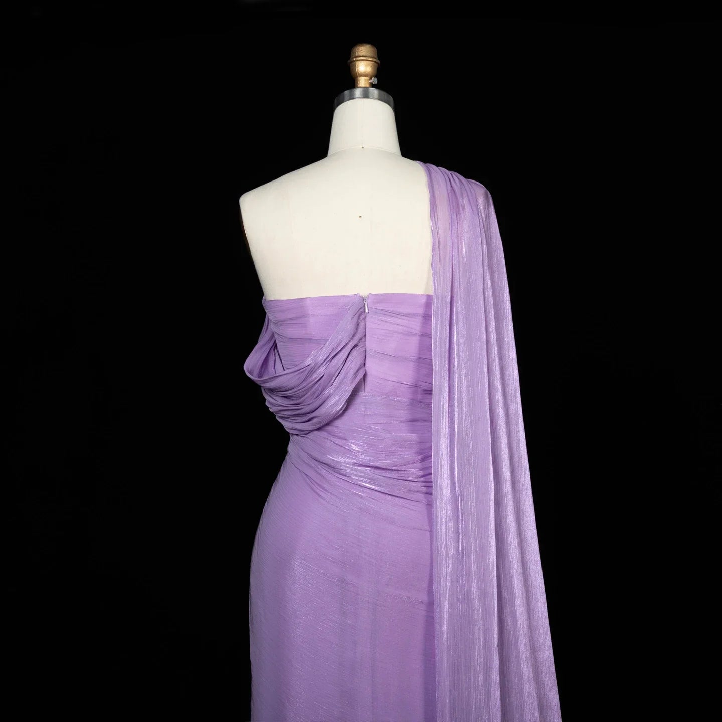 2026 Women's Elegant Evening Dresses with Draped Cape Formal Birthday Gown Pink One Shoulder Arabic SF199 Customized
