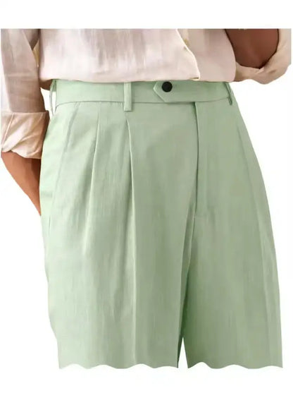 Premium Men's Pants Pleated Wide-Leg Dress Chinos Business Daily Office Versatile Formal Casual Trousers Banquet Wedding Summer