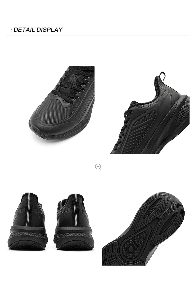 YUYI 4 Winter Running Shoes Men's Sports Shoes Waterproof Absorbing Lightweight Black Fleece Sneakers QXB023244007B