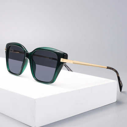Women's Sunglasses UV400 Cat Eye Acetate Metal Big Size Trendy