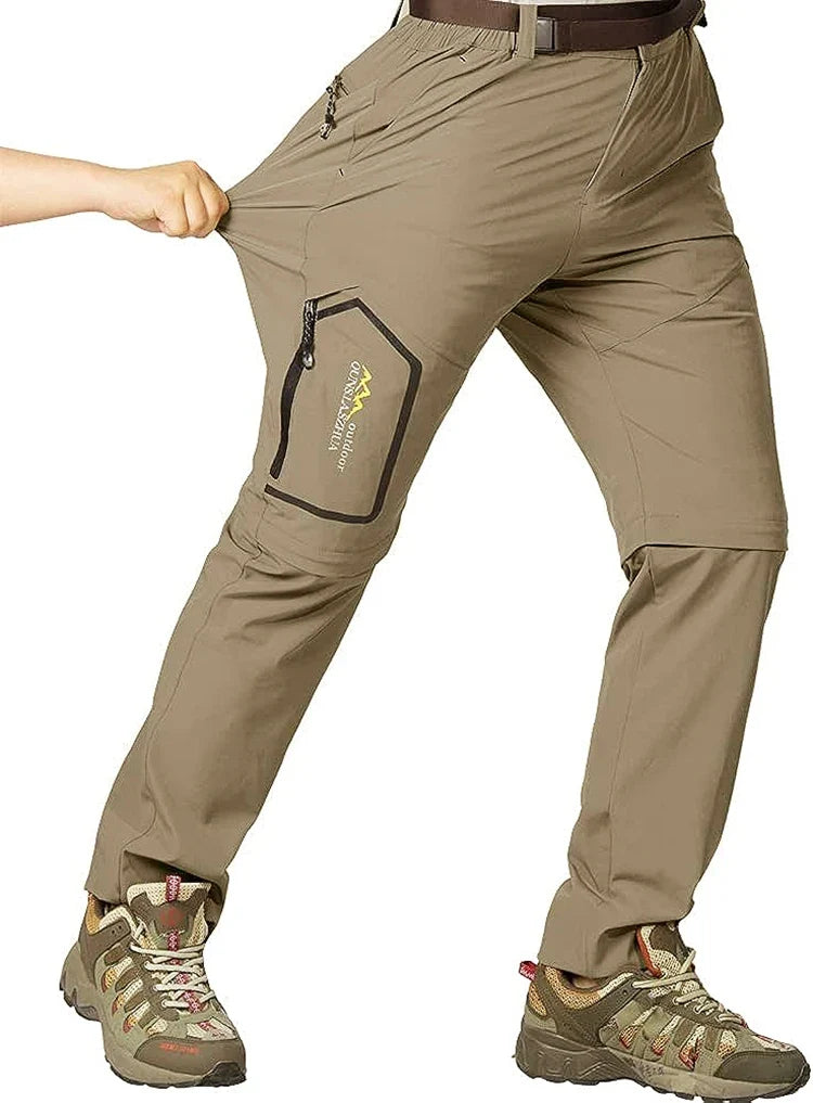 Mens Hiking Pants Convertible Lightweight Quick Dry Zip Off Fishing Safari Camping Travel Boy Scout Pants