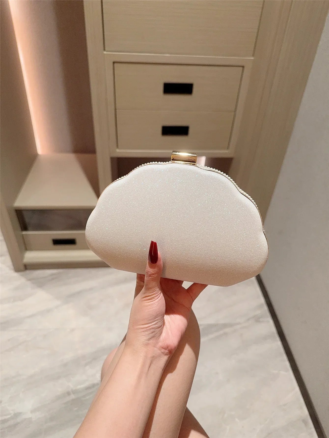 Elegant Pearl Dinner Bag with Dress Evening Bag Formal Party Bag Prom Bag Clutch Bag Chain Bag