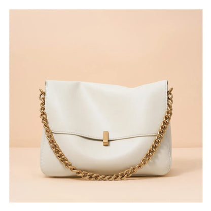 Genuine Leather Large Chain Shoulder For Women 2026 Luxury Designer Office Messenger Bags Satchel Cow Ladies Handbags