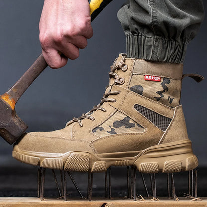 Sneakers  Indestructible Shoes Work Safety Shoes With Steel Toe Cap Puncture-Proof Male Security Protective Shoes Tactical Boots