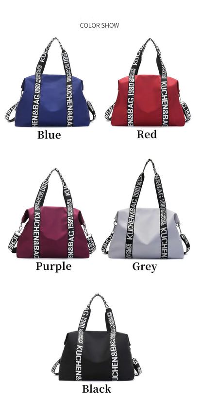 Women's Large Capacity Nylon Shoulder Bag Casual Top-Handle Fashion Tote Crossbody Handbag