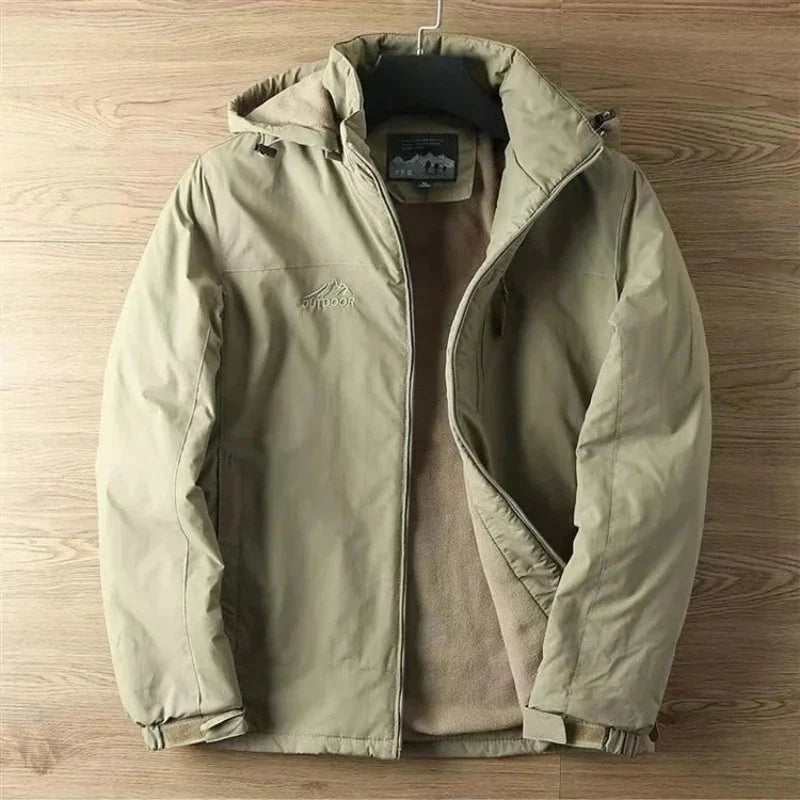 Casual Warm Military Tactical Coat Men Large Size Jacket Autumn Winter Padded Thickened Outdoor Punching Hiking Jacket Men's Top