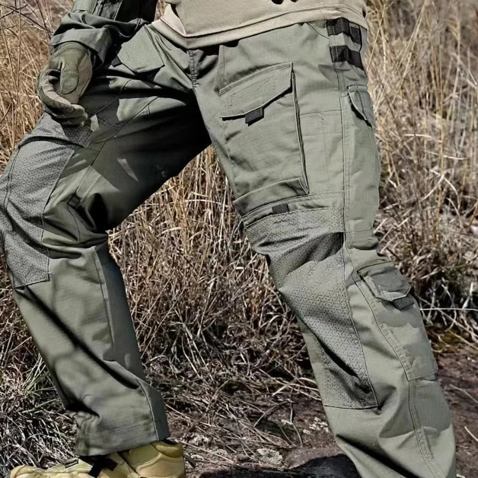 New Men Tactical Pants Quick Drying Multi-Pocket Cargo Pants Casual Tactical Trousers Wear-Resistant Work Traning Pant Loose