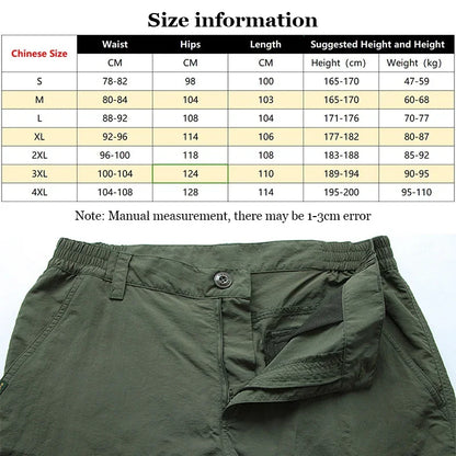 Military Tactical Pants Cargo Men Waterproof  2pieces Casual Pants Wear-resistant Multi-pocket Outdoor Hiking Work Trousers Male