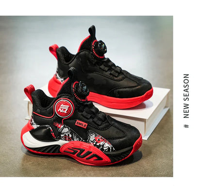 Children‘s Basketball Shoes Non-slip Breathable Basketball Training Sneakers Leather Boys Girls Athletic Shoes Kids Running Shoe