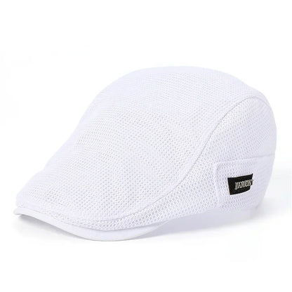 Summer Mens Hats Breathable Mesh Newsboy Caps Outdoor Baker Boy Boinas Cabbie Hat Fashion Driving Flat Cap For Women