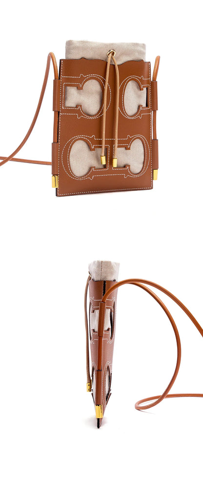 Woman Boston Bag Autumn New Simple Brown Shoulder Bag High Quality Texture Handbag yua  Women's Mobile Phone Bags